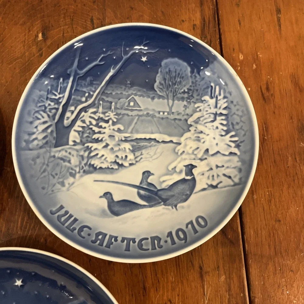 1970, 1972, 1974 Lot 3 Bing & Grondahl porcelain Christmas plates